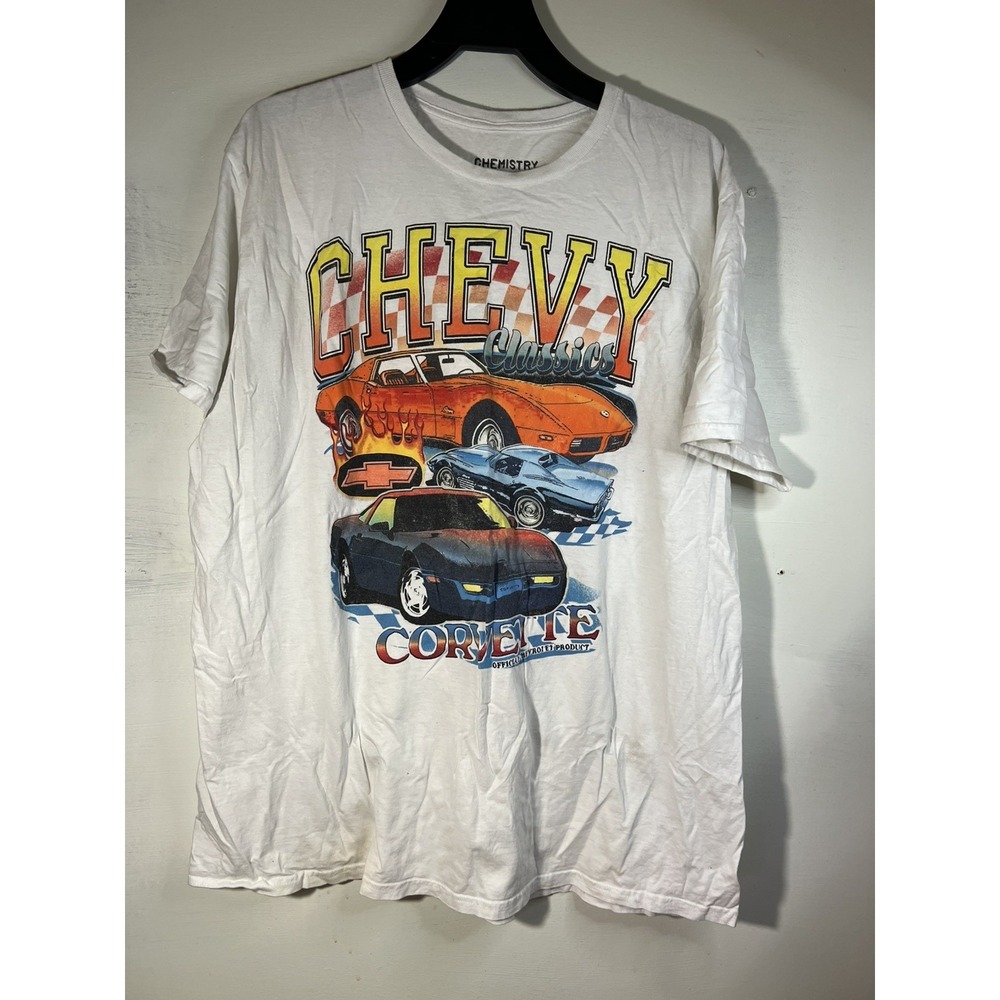 C Life Group T Shirt Short Sleeve Chevy Classics Corvette Graphic Cotton Men 2XL